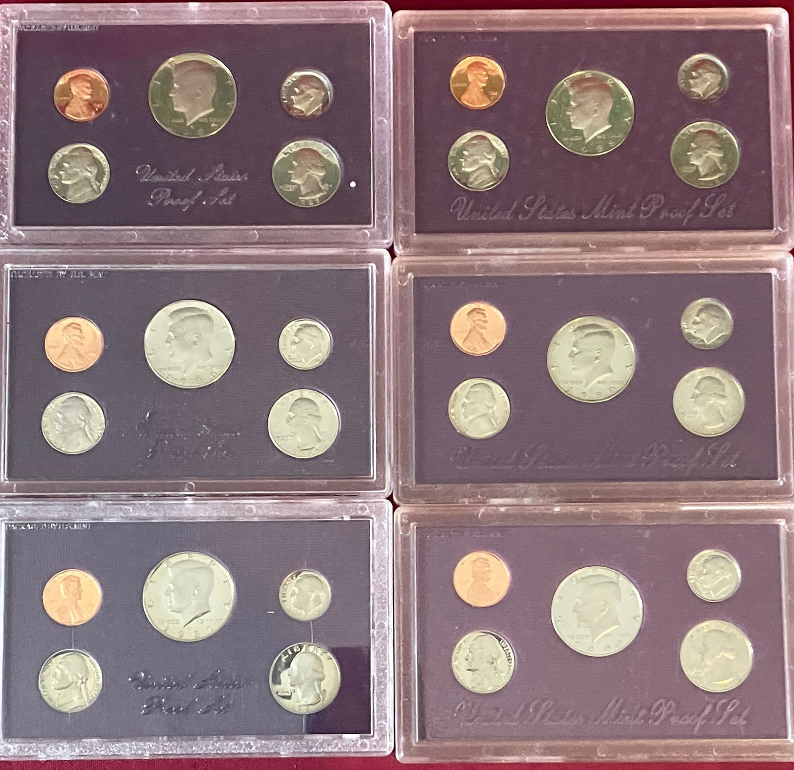 Five U.S. Mint Proof Sets - 1986-1990 (1 of 8)