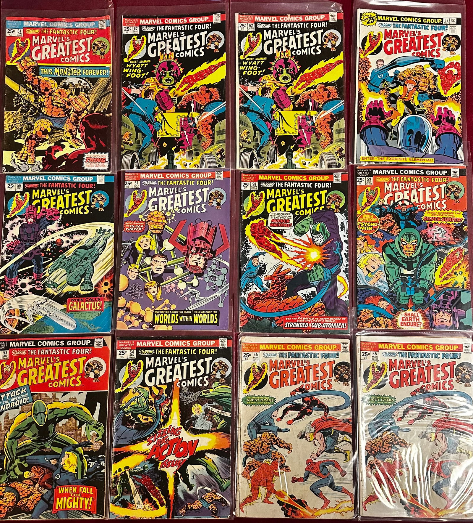 Twelve Marvel Comic Books - 'Marvel's Greatest Comics Starring The Fantastic Four' - Includes a Few (1 of 5)