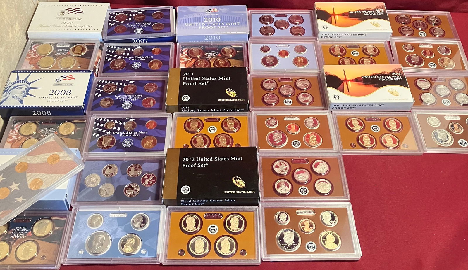 Eight U.S. Mint Proof Coin Sets - 2007-2014 (1 of 5)