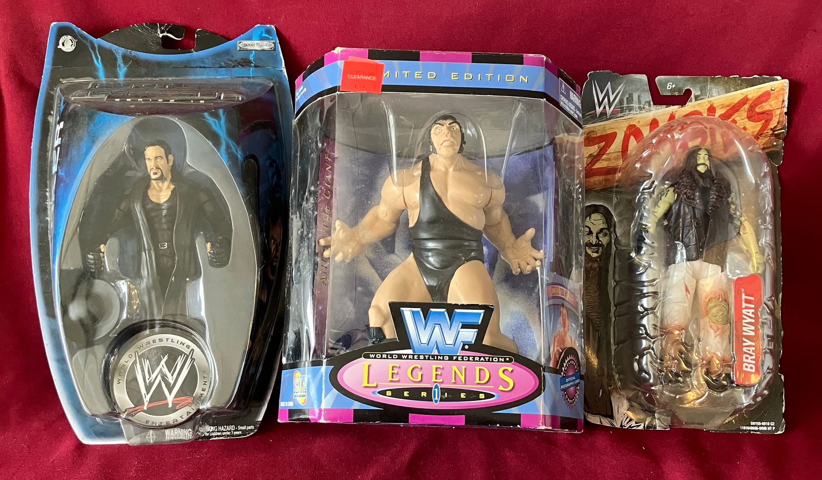 Three WWF Actions Figures in Original Packaging (1 of 5)