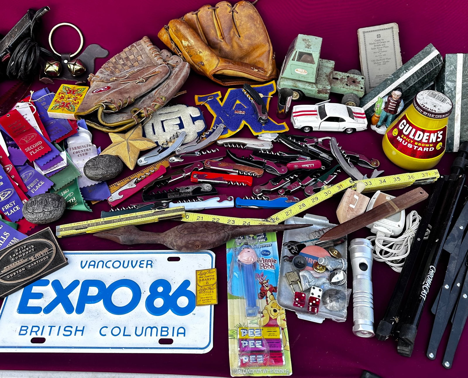 Miscellaneous Items - Corkscrews, Ribbons, Toys, Baseball Gloves, Mustard Radio, and More: Miscellaneous Items - Corkscrews, Ribbons, Toys, Baseball Gloves, Mustard Radio, and More