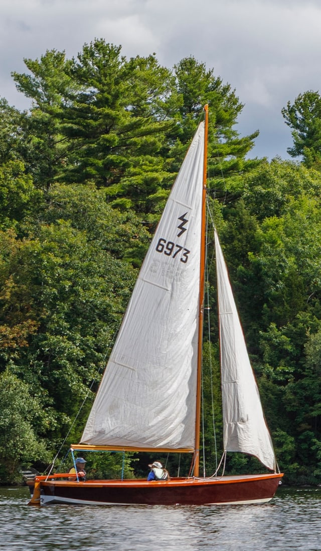 Mid to Late 1950s Wooden Lightning Class Sailboat - 19' long - 6'6" wide - Center Board Sloop with: Mid to Late 1950s Wooden Lightning Class Sailboat - 19' long - 6'6" wide - Center Board Sloop with Trailer - Boat Renovated 2019 - Trailer Reconditioned Same Year - Last Sailed 2020