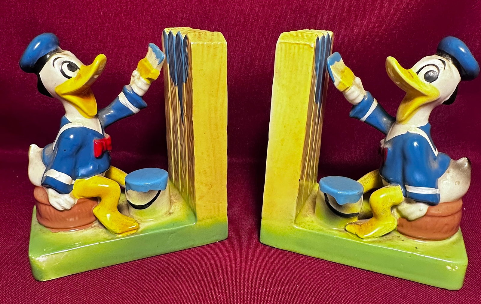 Original Dan Brechner Walt Disney Productions Donald Duck Book Ends (1 of 5)
