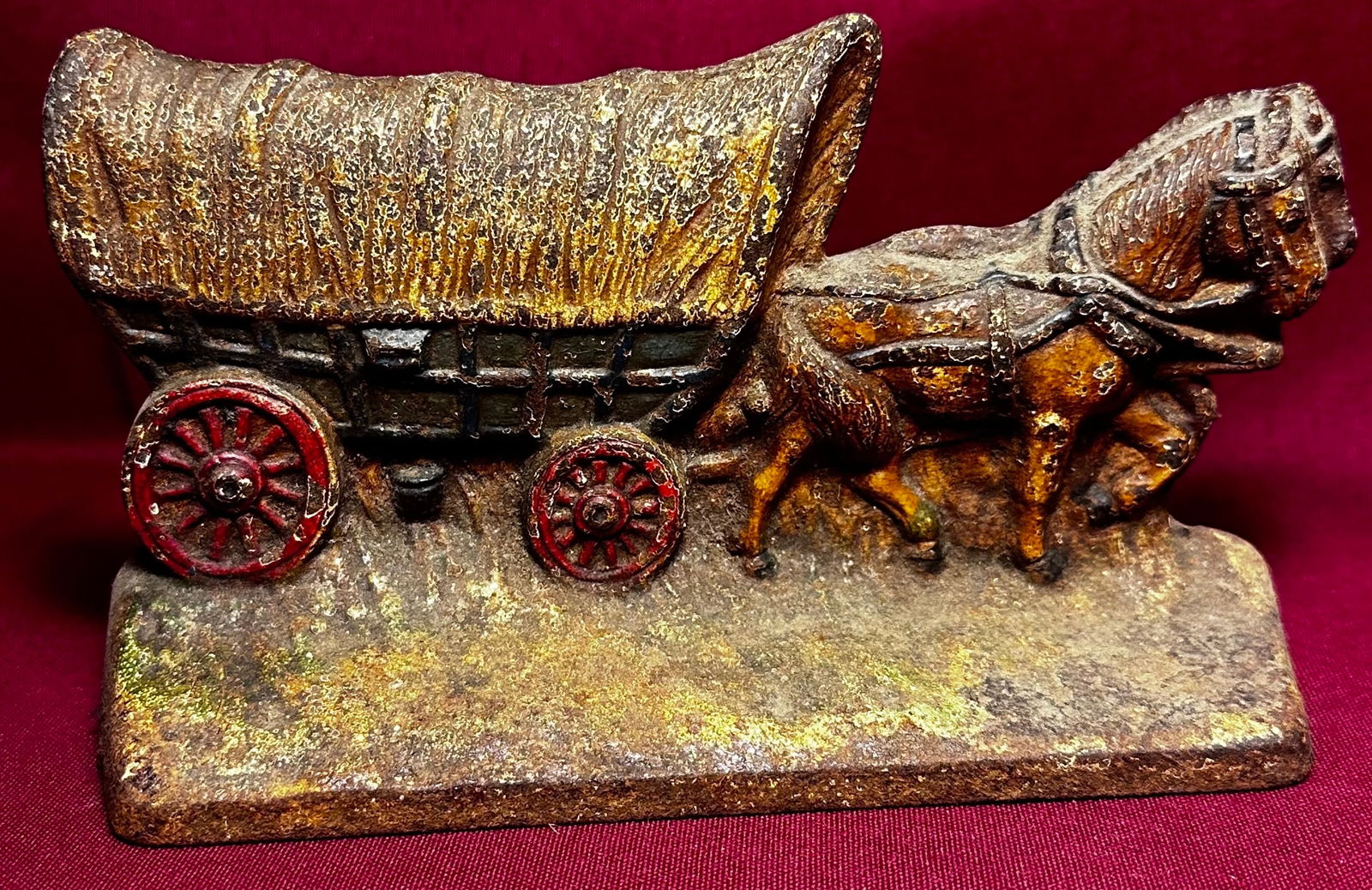 Hubley 378 Horse and Carriage Cast Iron Doorstop (1 of 4)