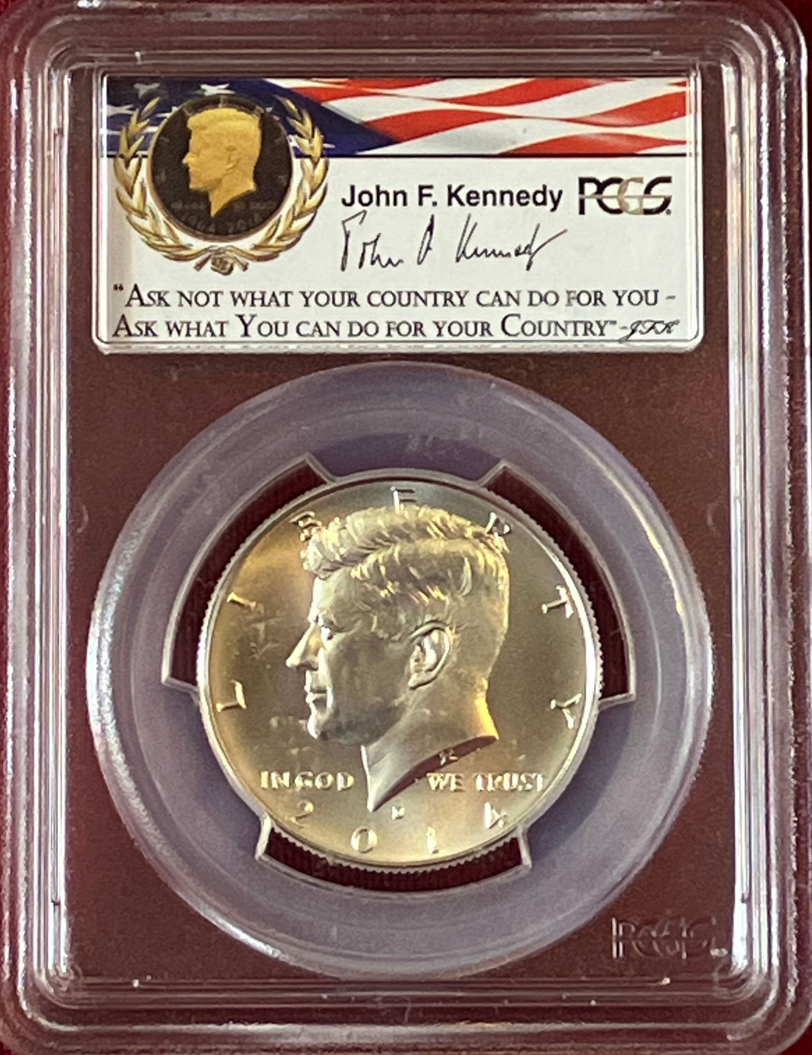 Graded 2014-S Kennedy Silver Half Dollar - First Strike - MS70 by PCGS (1 of 3)