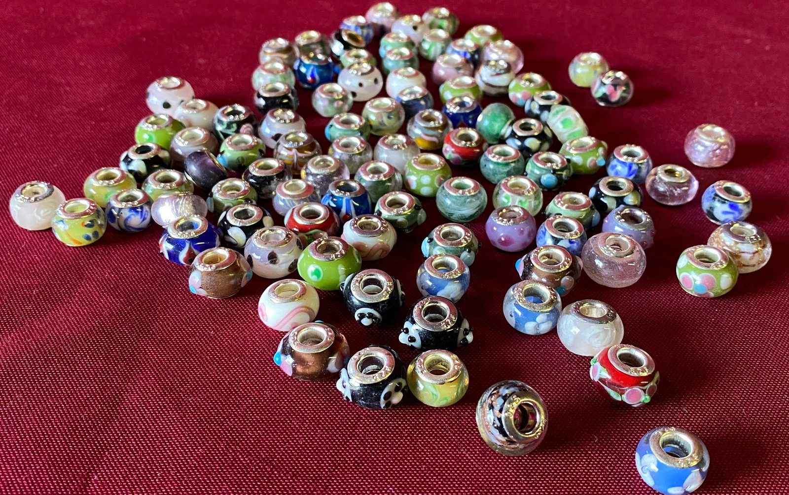 One Hundred Lampwork Beads - 925: One Hundred Lampwork Beads - 925
