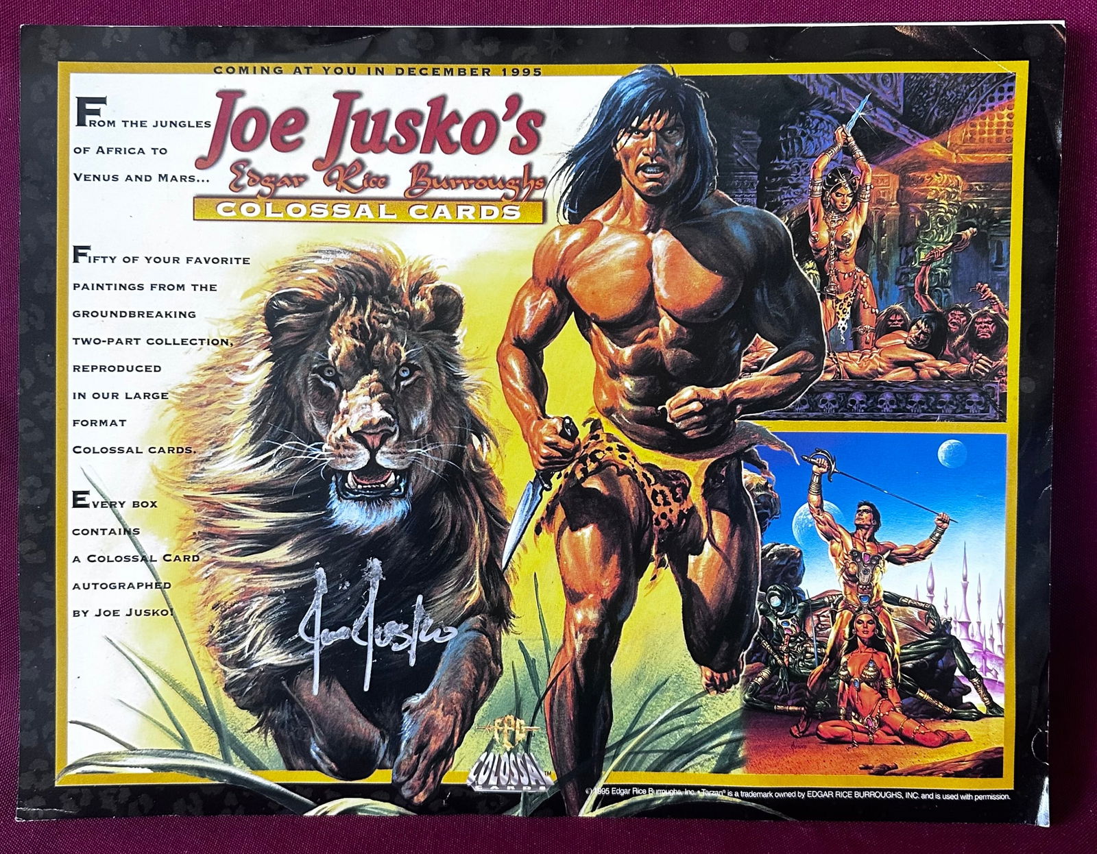 Joe Jusko's Autograph on Edgar Rice Burroughs Colossal Card (1 of 4)