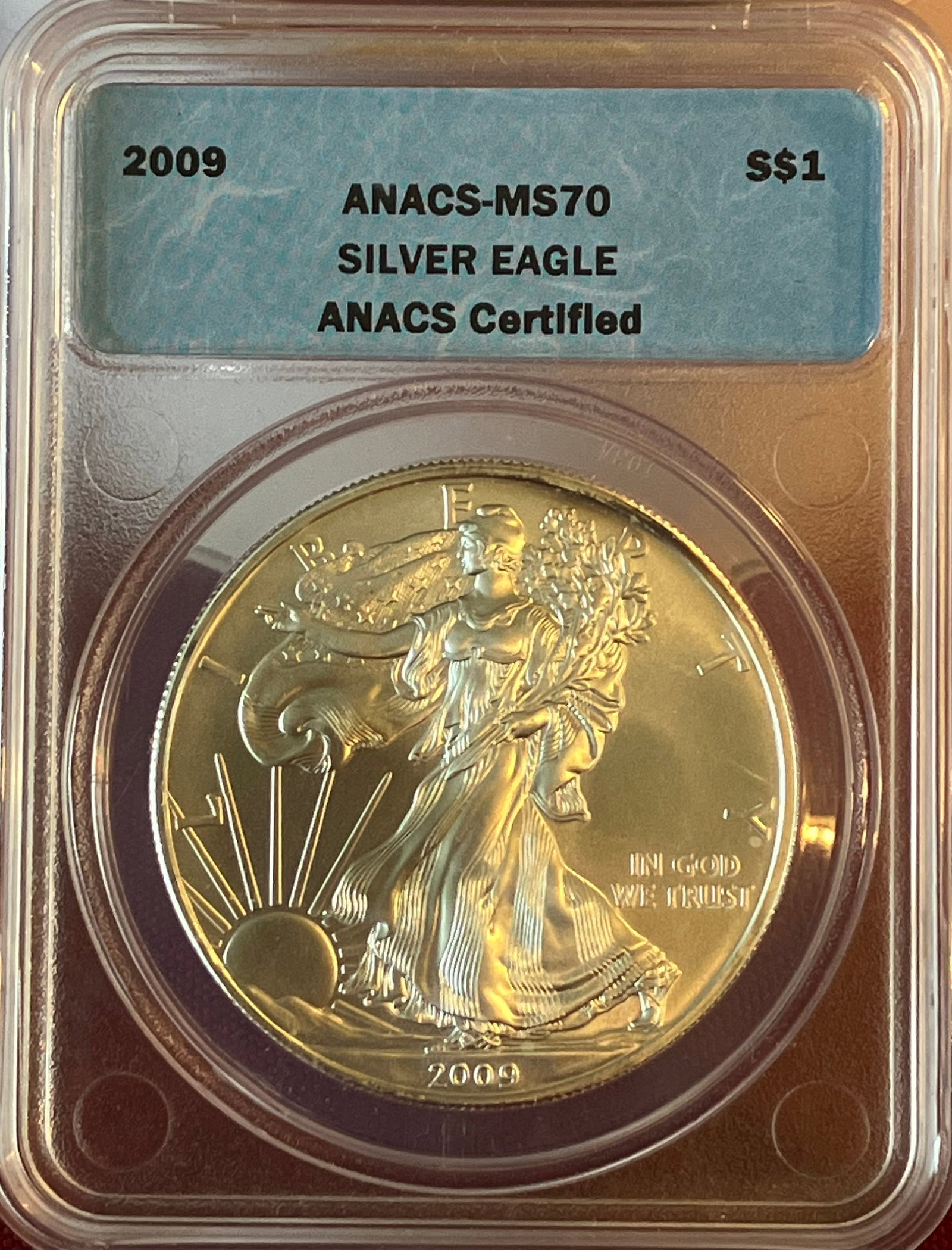 Graded 2009 One Ounce .999 Fine Silver Eagle - MS70 by ANACS (1 of 3)
