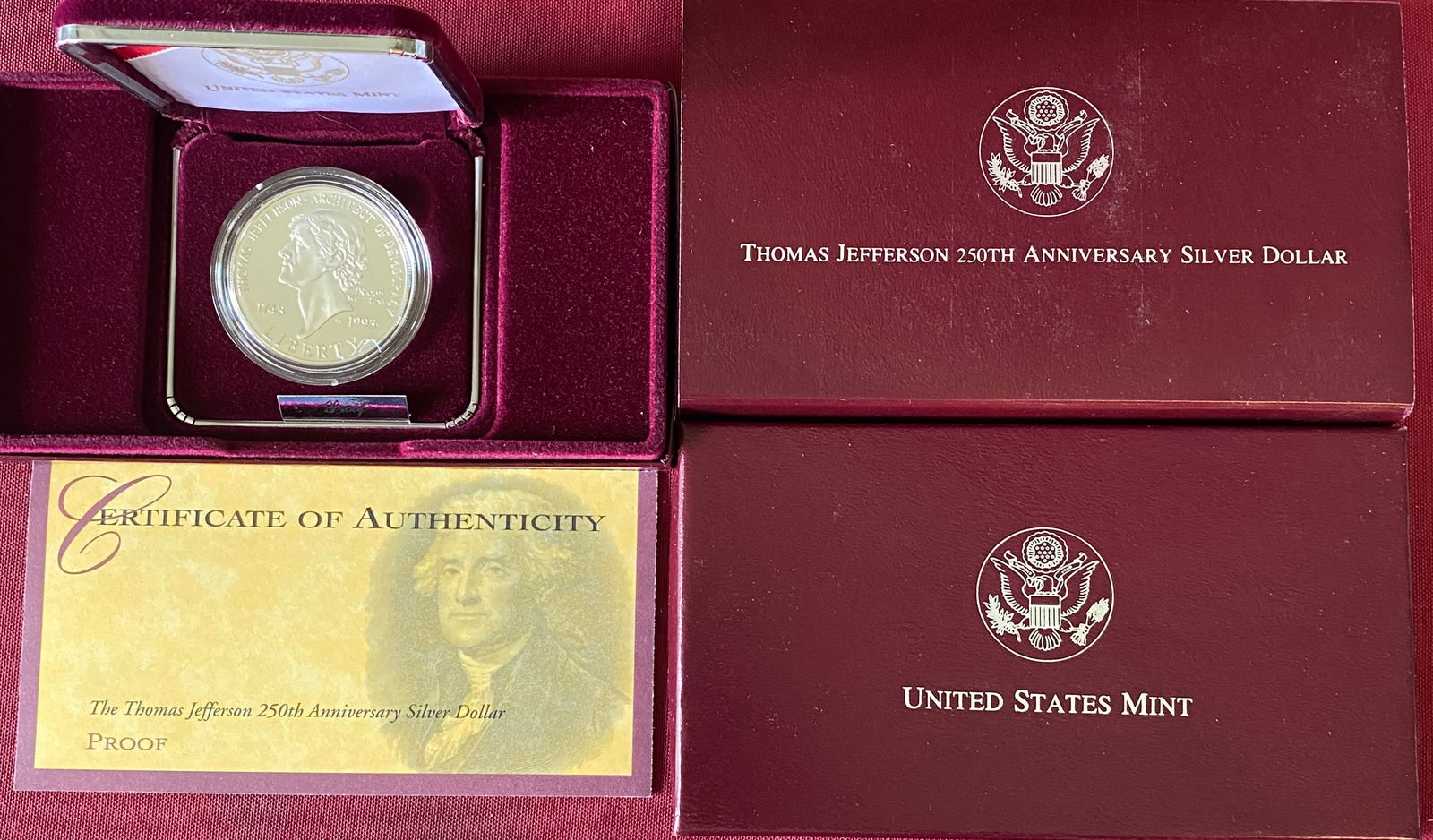 1993-S Thomas Jefferson Commemorative Proof Silver Dollar (1 of 3)