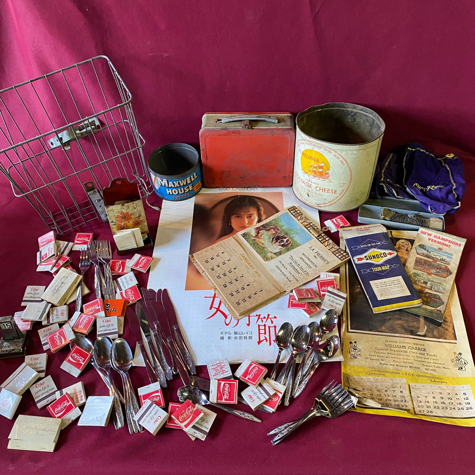 Various Old Items - Tins, Calendars, Maps, Matches, Etc. (1 of 8)