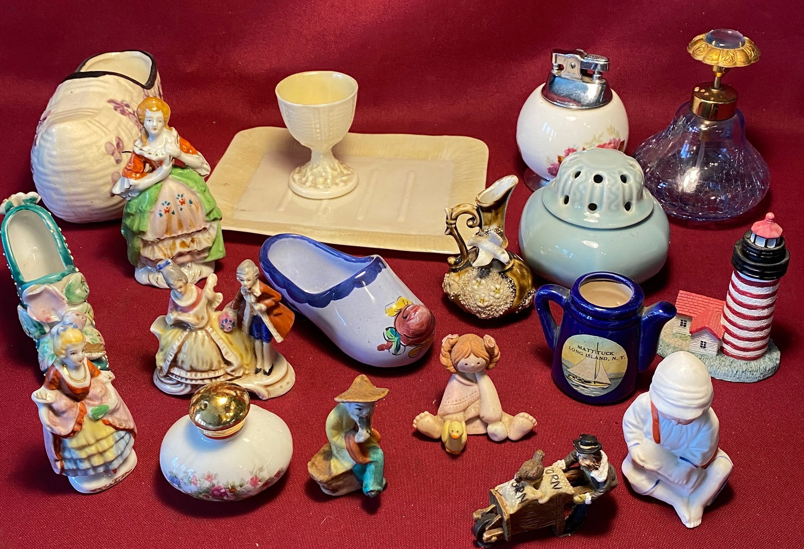 Belleek China, Occupied Japan, Etc. - Serveware, Lighters, Figures: Belleek China, Occupied Japan, Etc. - Serveware, Lighters, Figures