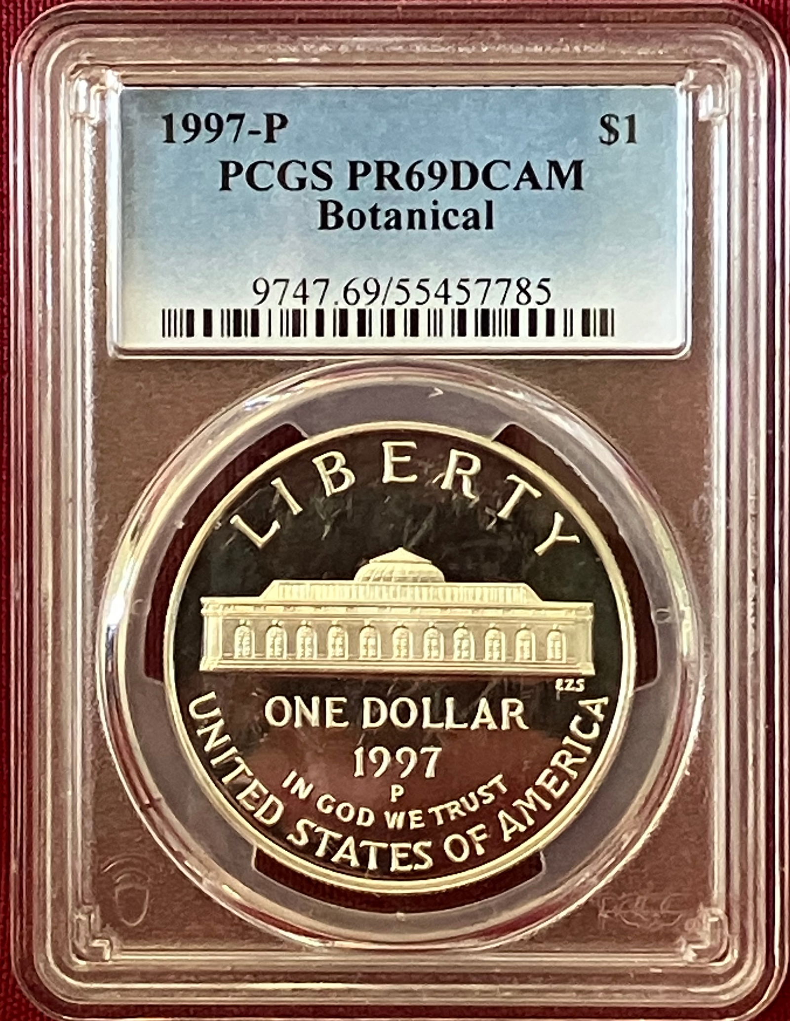 Graded 1997-P Botanical Garden Commemorative Silver Dollar - PR69DCAM by PCGS (1 of 3)