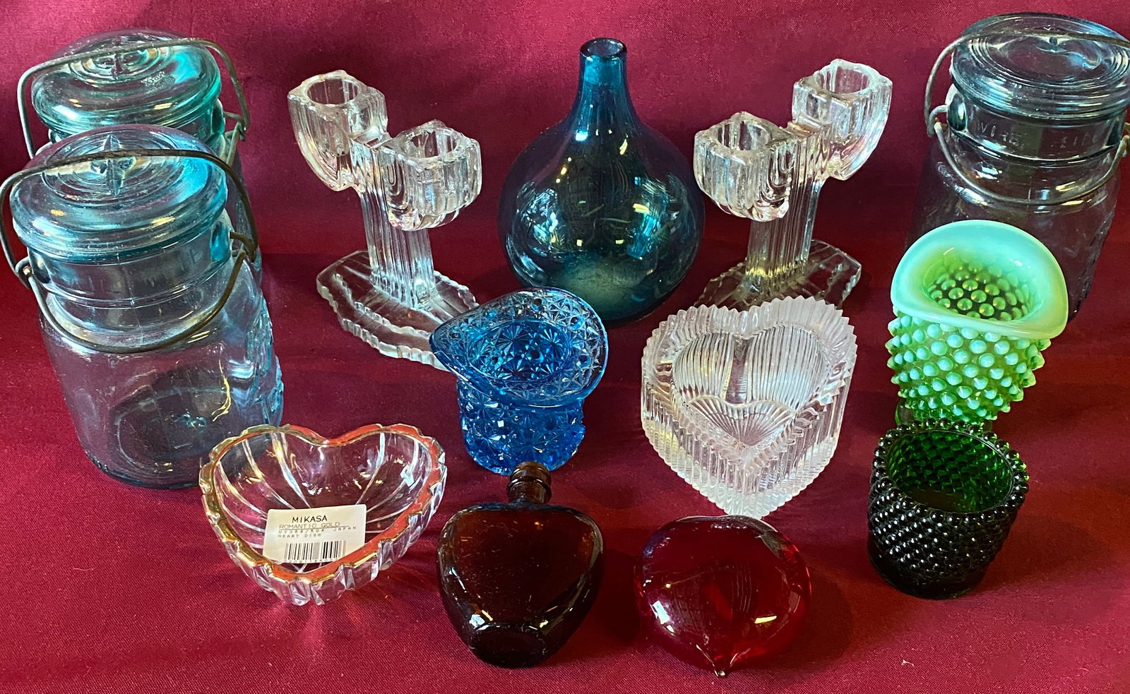 Various Style, Colored, and Clear Glass Items (1 of 5)