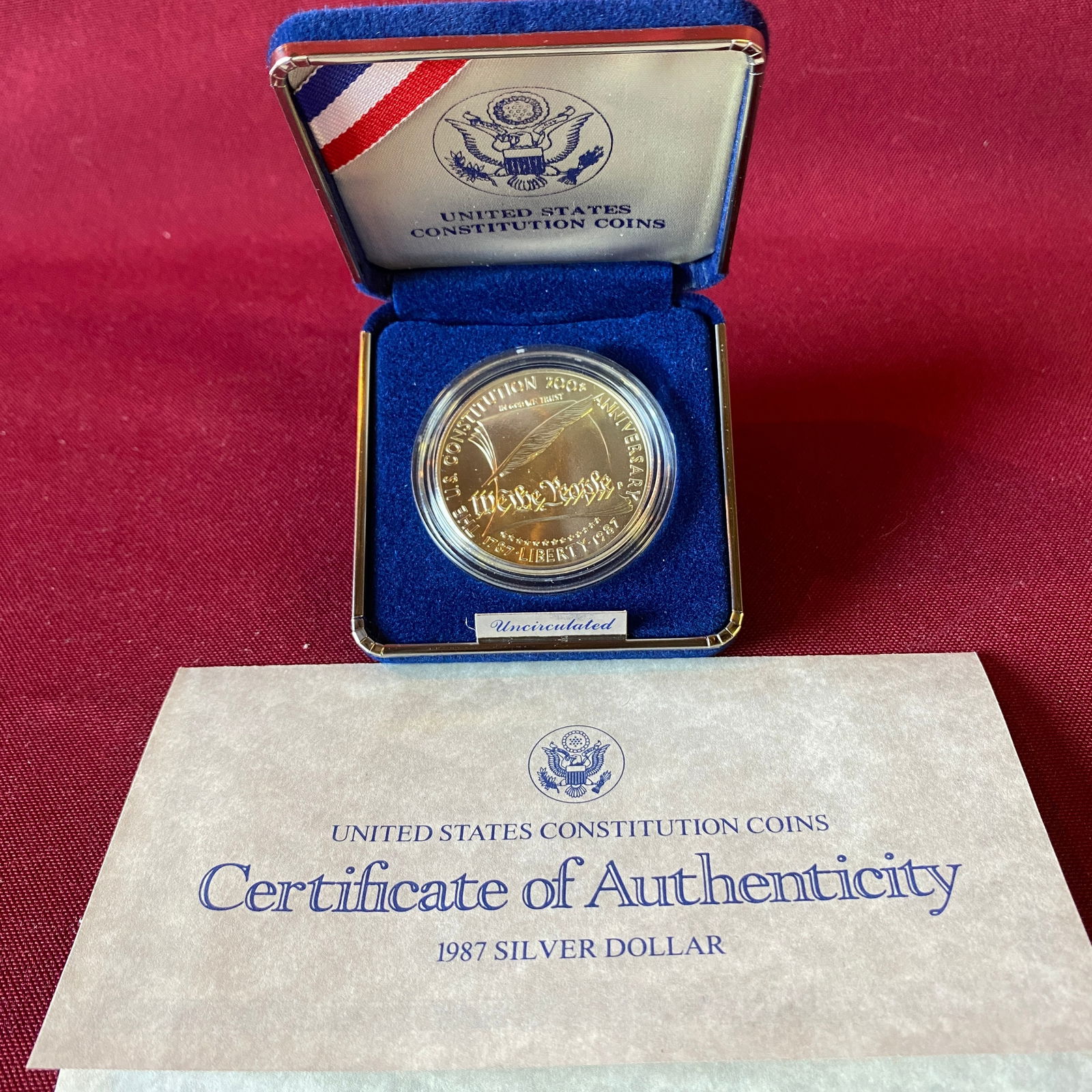 1987 U.S. Constitution Commemorative Silver Dollar (1 of 4)