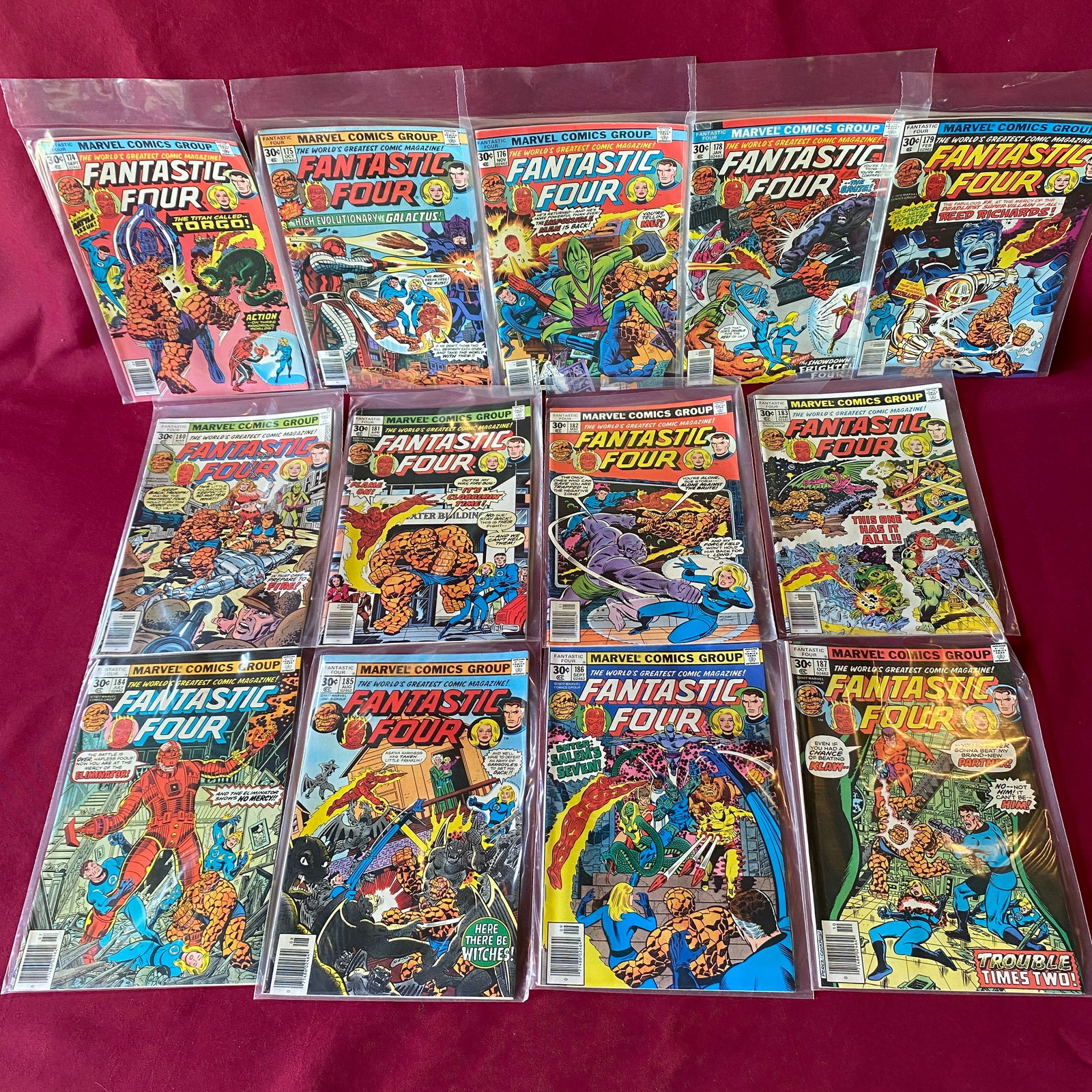Thirteen Vintage Fantastic Four Comic Books: Thirteen Vintage Fantastic Four Comic Books