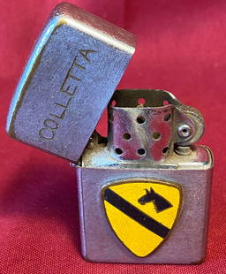 Vintage Konwal Super Korean 1st Calvary Division Lighter - Colletta - Flushing, NY - Korea '57-'58: Vintage Konwal Super Korean 1st Calvary Division Lighter - Colletta - Flushing, NY - Korea '57-'58