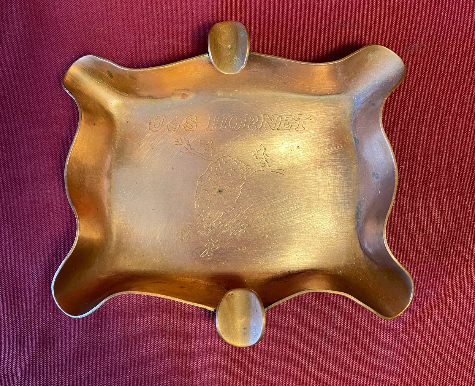 U.S.S. Hornet Trench/Ship Art Ashtray (1 of 6)