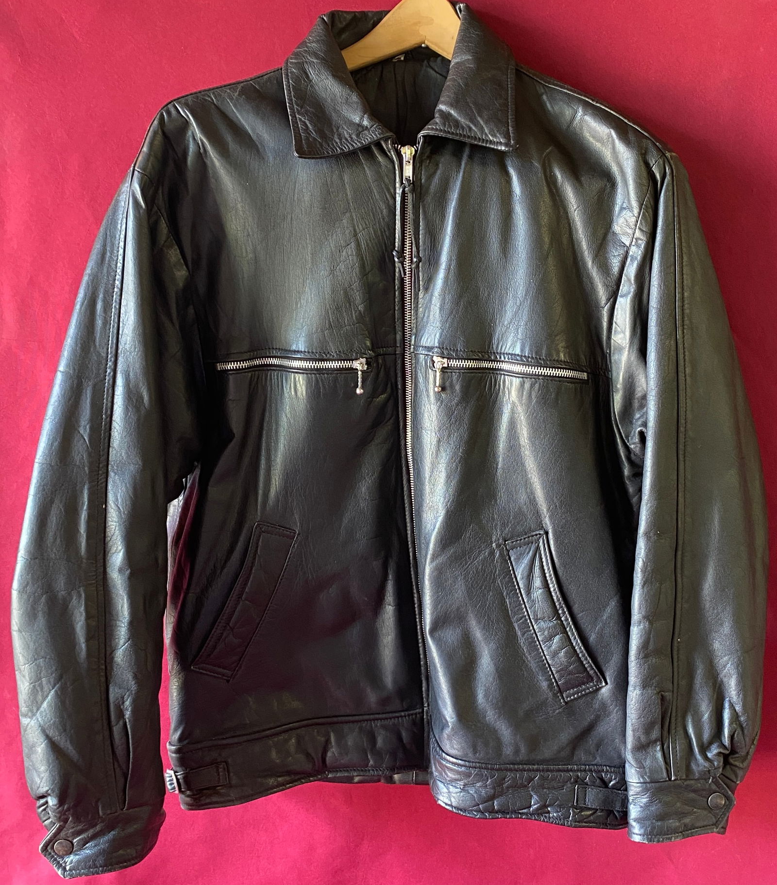 Vintage Leather Jacket - Size Large - Zipper Works Hard (1 of 7)