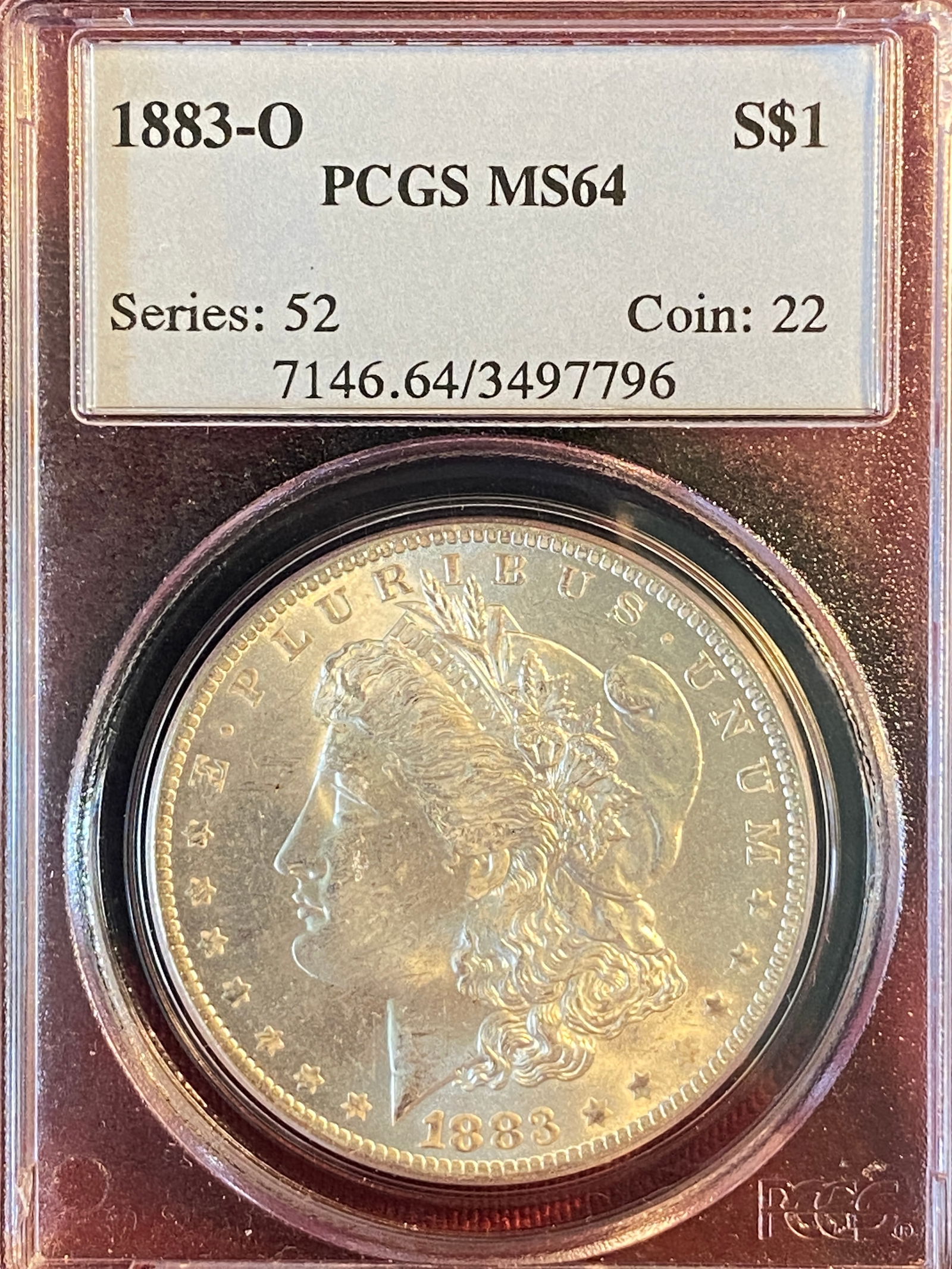 Graded 1883-O Morgan Silver Dollar - MS64 by PCGS (1 of 3)