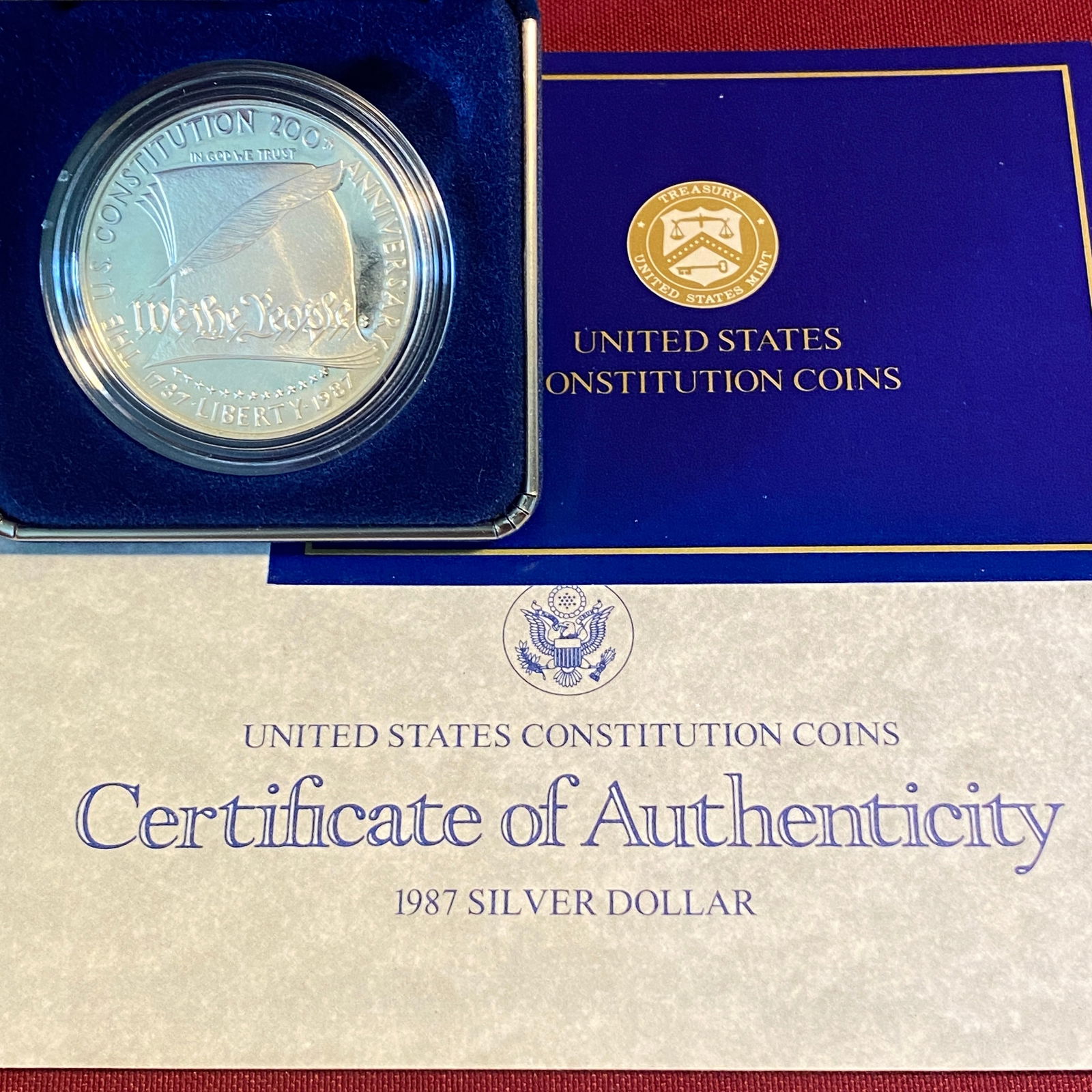 1987 Constitution Commemorative Silver Dollar (1 of 4)