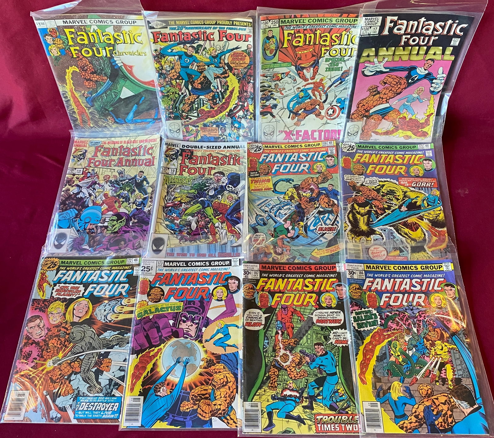 Twelve Vintage Fantastic Four Comic Books: Twelve Vintage Fantastic Four Comic Books