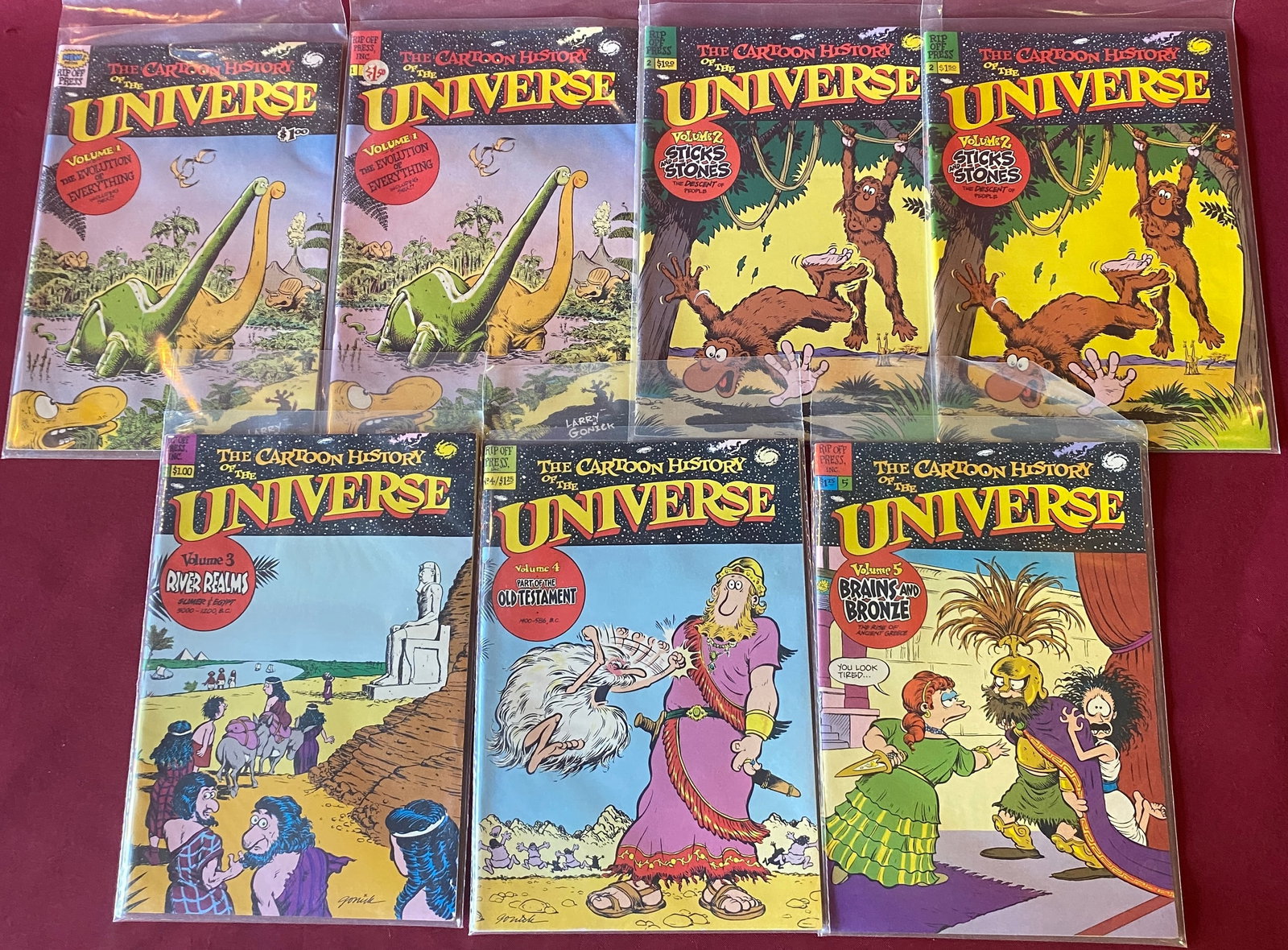 Seven Vintage 'Cartoon History of the Universe' Comic Books: Seven Vintage 'Cartoon History of the Universe' Comic Books