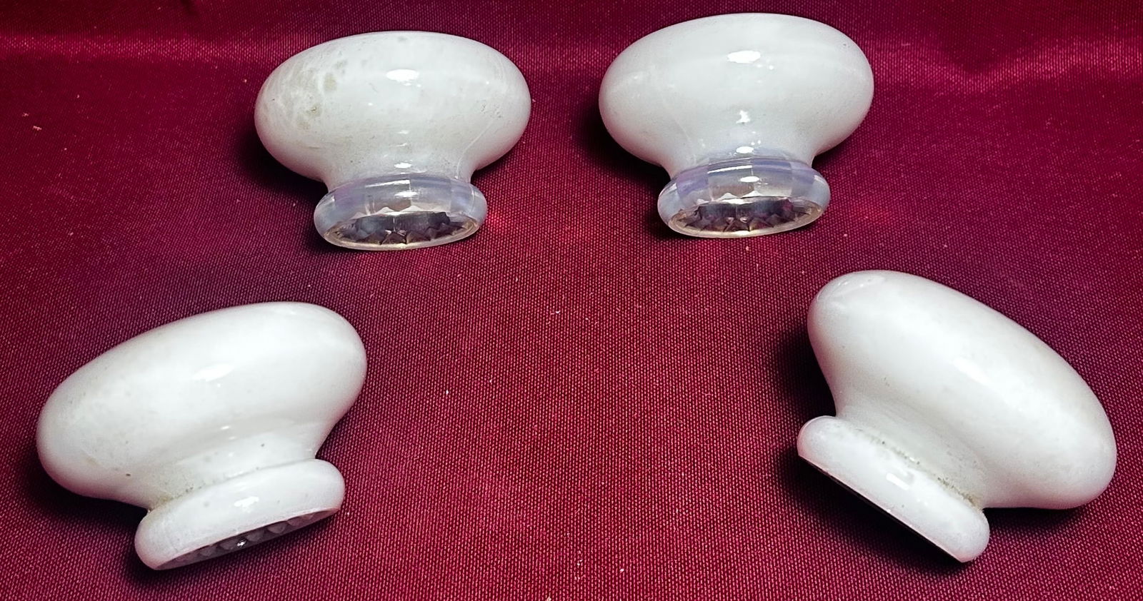 Four Sandwich Glass Knobs/Door Knobs (1 of 5)