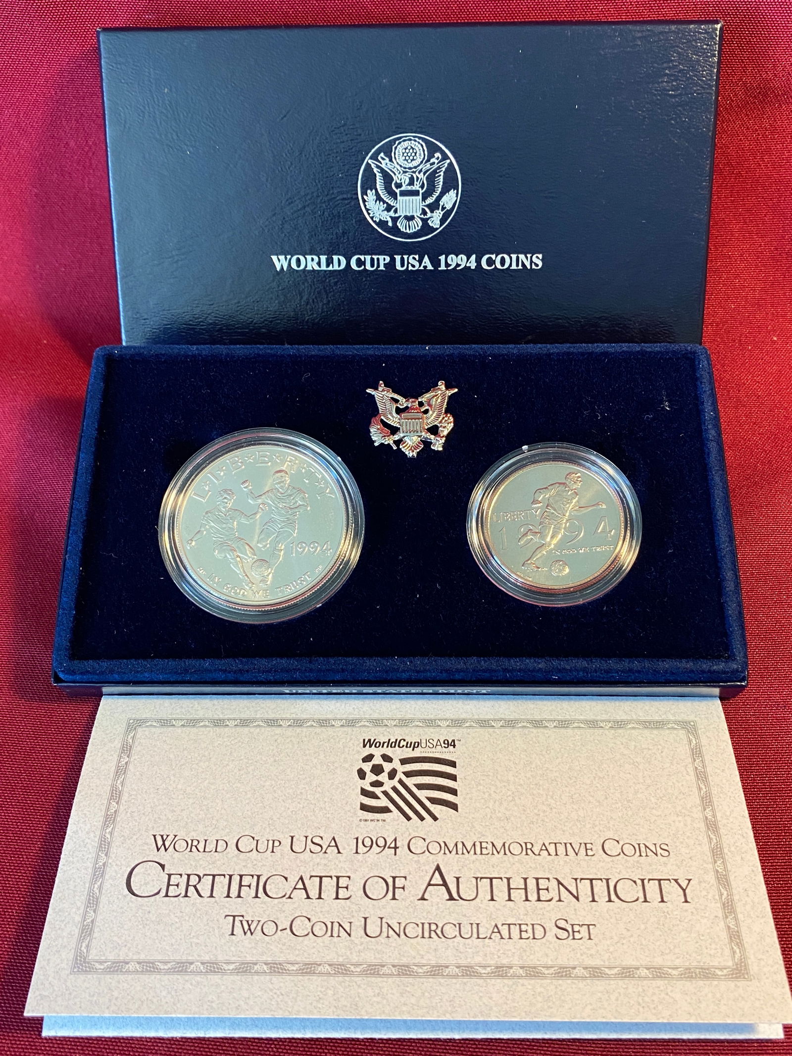 U.S. Mint 1994 World Cup Commemorative Set - Including Silver Dollar (1 of 4)