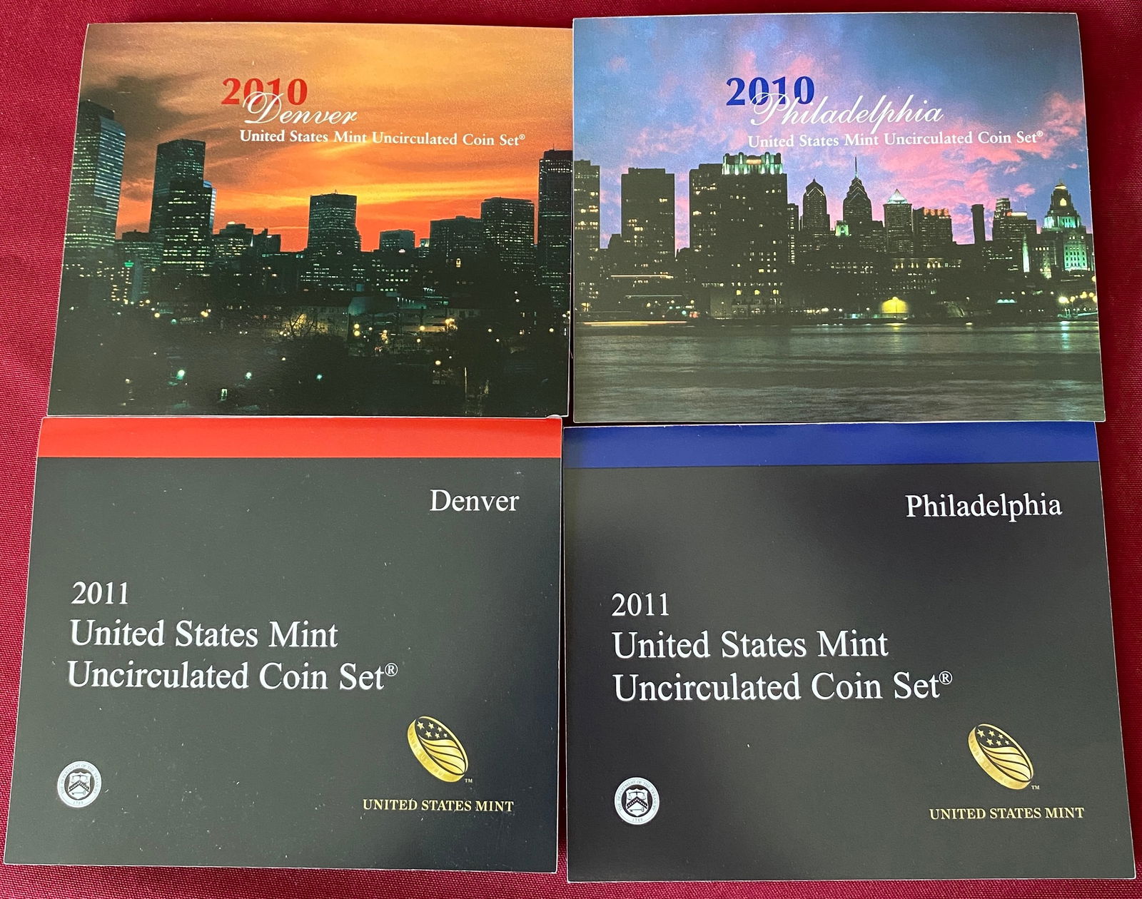 Four U.S. Mint Uncirculated Coin Sets - 2010 D&P and 2011 D&P (1 of 3)