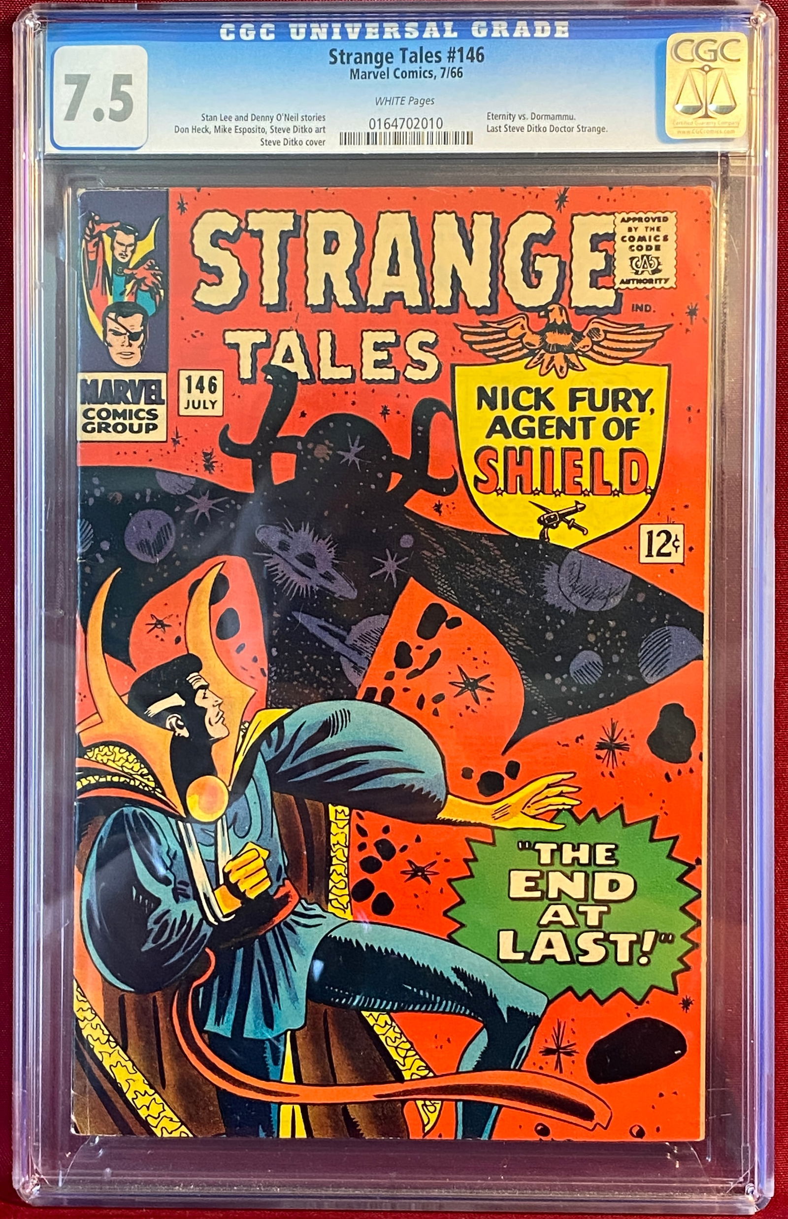 Graded Strange Tales #146 Silver Age Comic Book - Marvel Comics 7/66 - 7.5 White Pages by CGC (1 of 3)