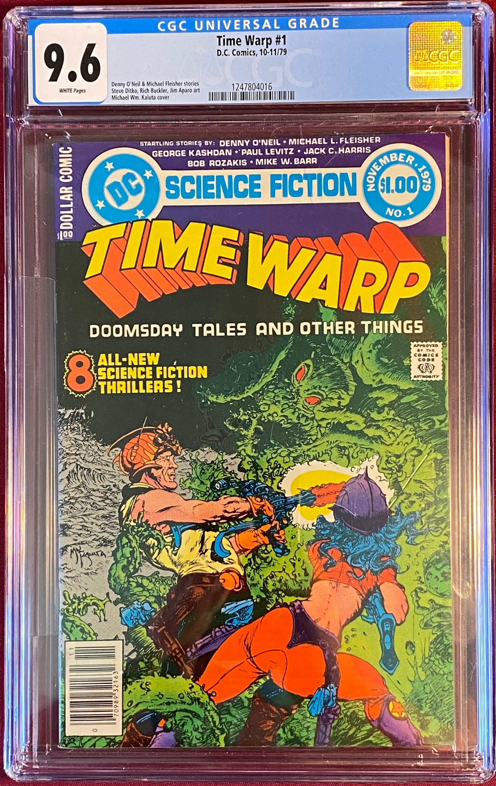 Graded Time Warp #1 Bronze Age Comic Book - DC Comics 10-11/79 - 9.6 White Pages by CGC Universal (1 of 3)