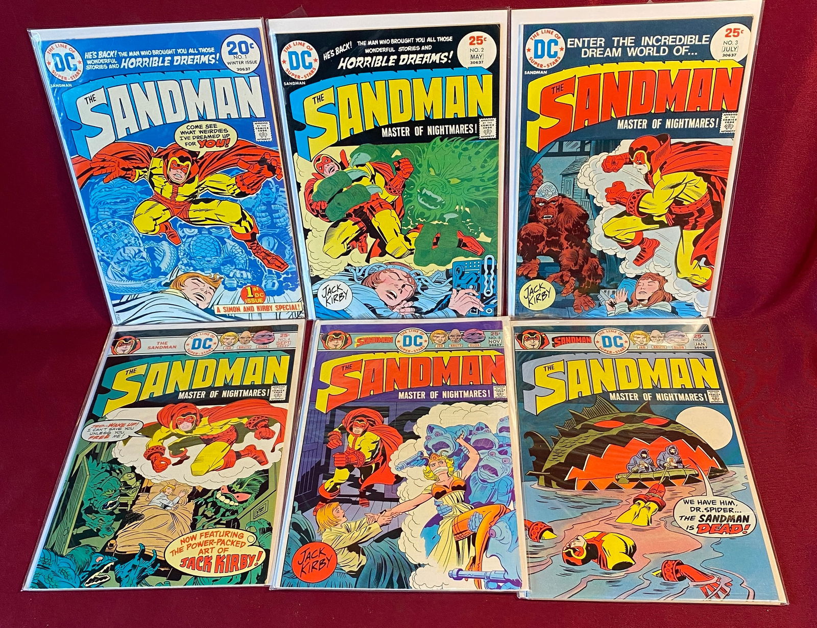 Six Vintage DC Comic Books - 'The Sandman' - No.1-6 (1 of 9)