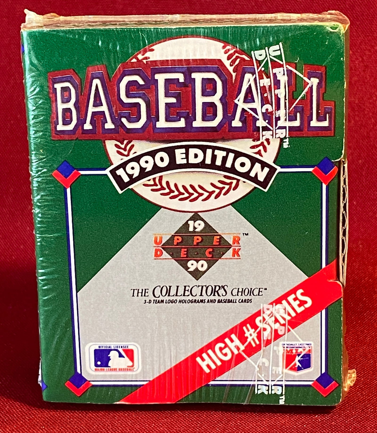 Upper Deck 1990 Factory Sealed Box of Baseball Cards - High Number Series & 3-D Holograms (1 of 3)