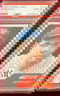 Graded 2018 TOPPS Living Babe Ruth #100 Baseball Card - GEM MT 10 by PSA: Graded 2018 TOPPS Living Babe Ruth #100 Baseball Card - GEM MT 10 by PSA