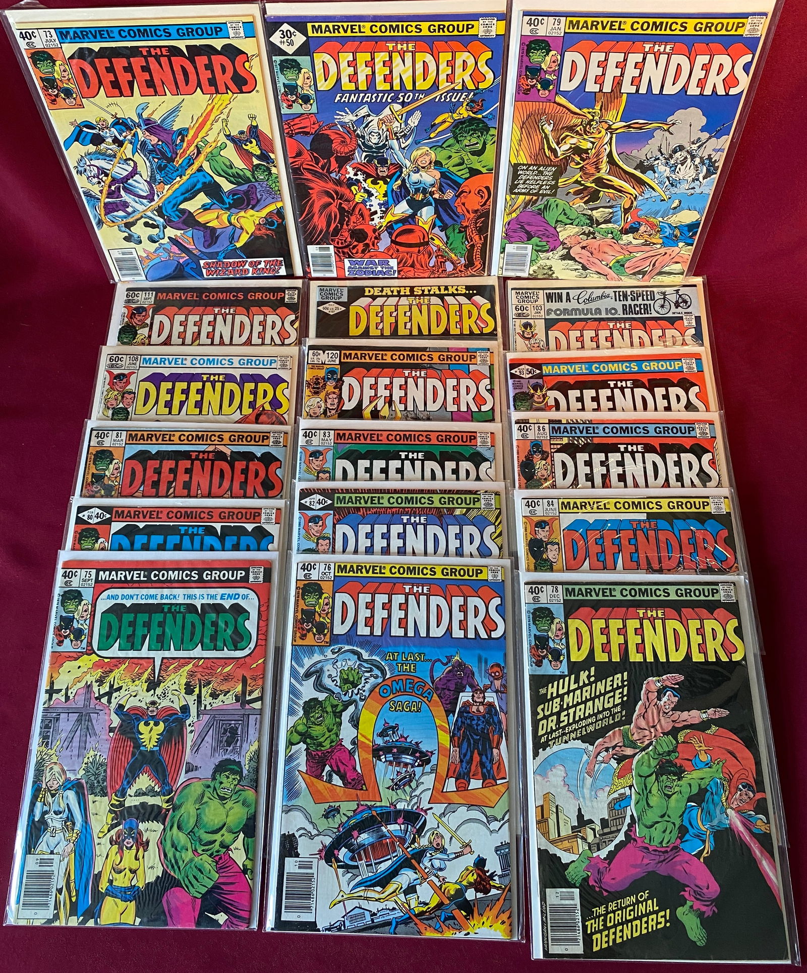 Eighteen Vintage Marvel Comic Books - 'The Defenders': Eighteen Vintage Marvel Comic Books - 'The Defenders'