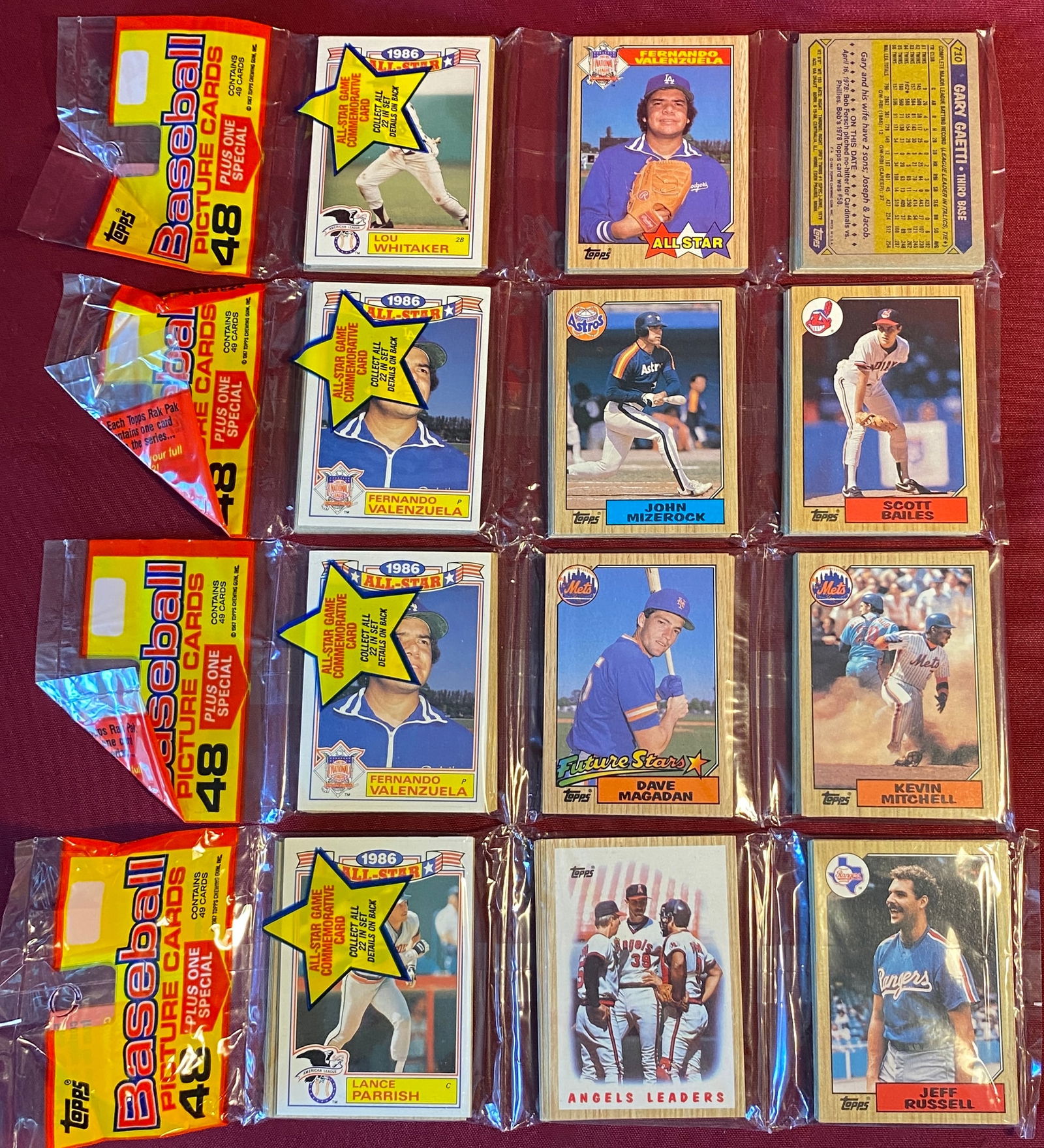 Four Factory Sealed Rack Packs TOPPS Baseball Cards (1 of 4)