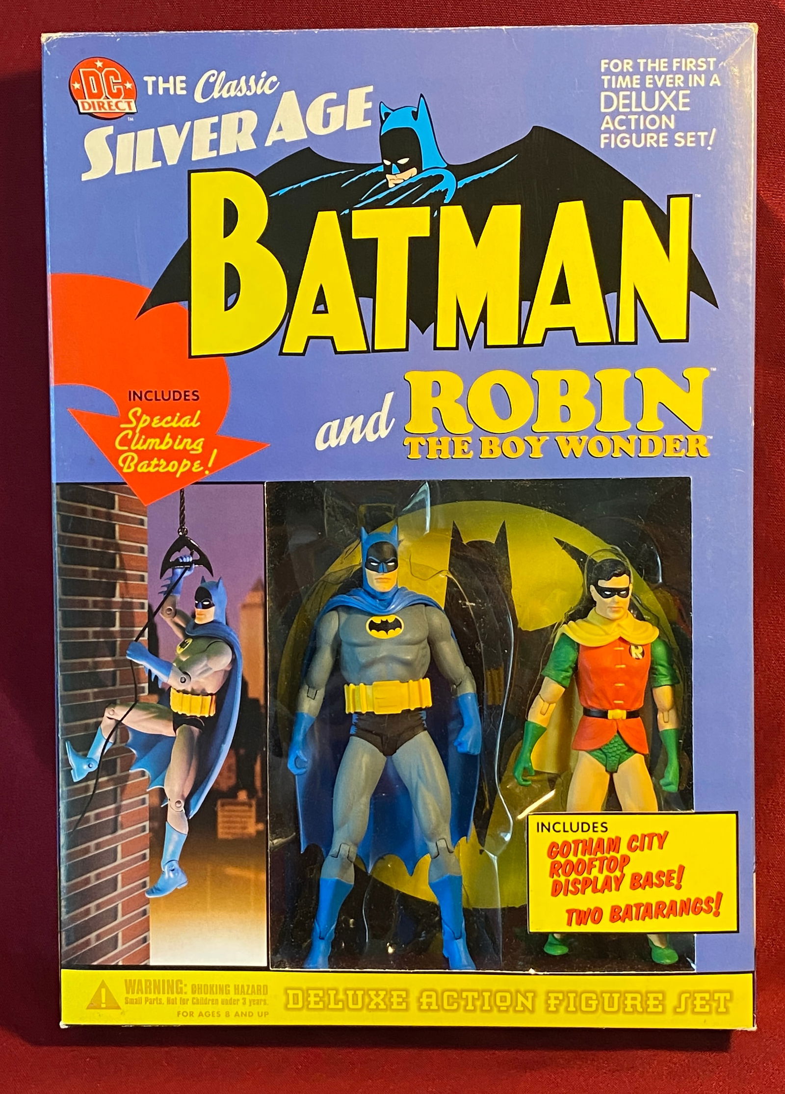 Silver Age Batman and Robin the Boy Wonder Set of Action Figures - Display Base & Batarangs Missing (1 of 4)