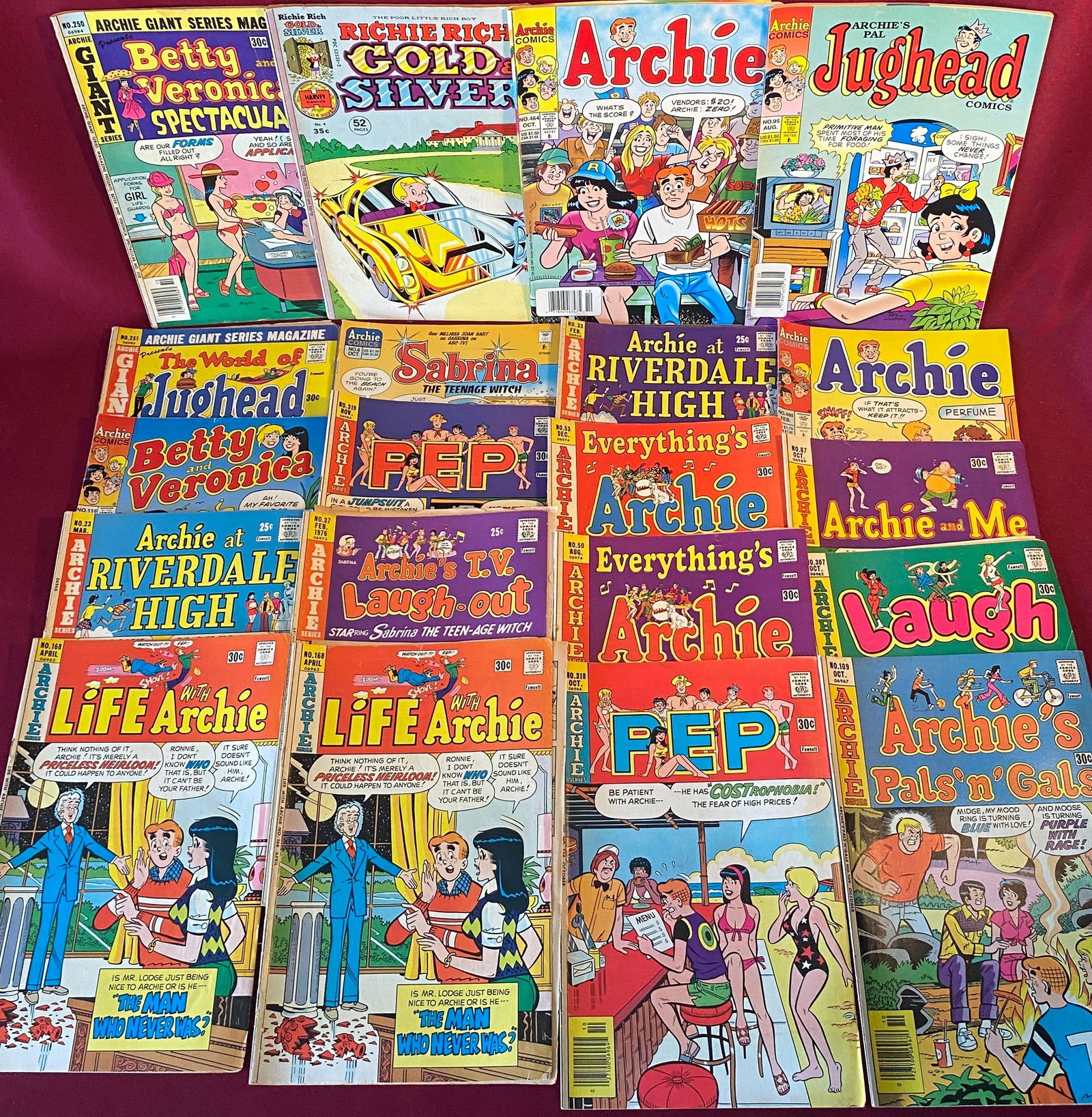 Twenty Archie, Jughead, Richie Rich, Sabrina, Etc. Comic Books (1 of 5)