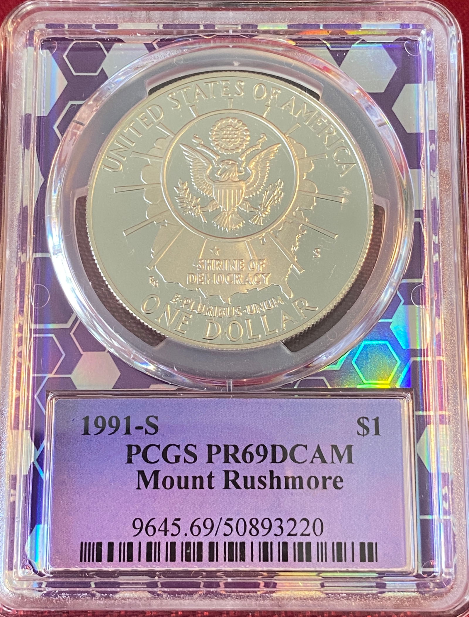 Graded 1991-S Mount Rushmore Commemorative Silver Dollar - PR69DCAM by PCGS (1 of 3)