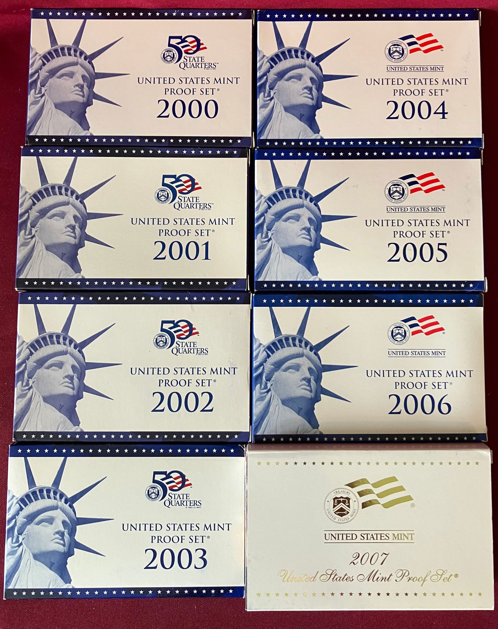 Eight U.S. Mint Proof Sets - 2000-2007 (1 of 5)