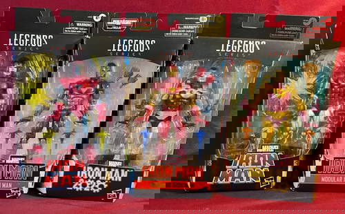 Three Hasbro Marvel Legends Series Iron Man Action Figures: Three Hasbro Marvel Legends Series Iron Man Action Figures