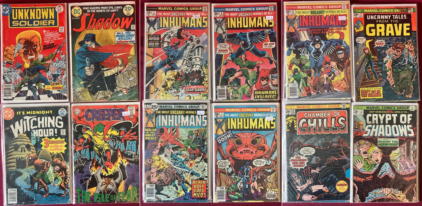 Assorted Vintage and Other DC & Marvel Comic Books - The Shadow, Inhumans, The Witching Hour, (1 of 4)