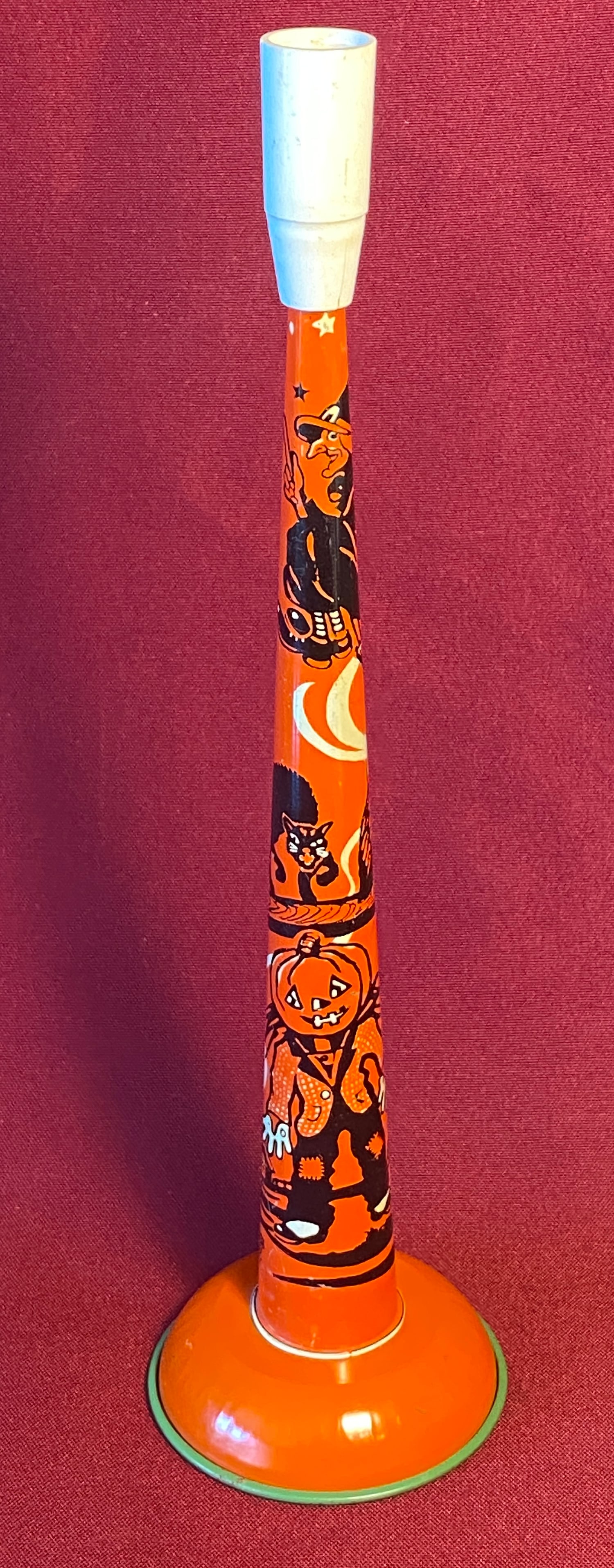 Halloween Tin Horn Noise Maker Circa 40s-50s US Metal Toy Co. (1 of 5)
