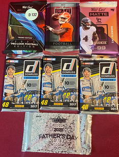 Four Modern Football Foil Card Packs & Three 2017 NASCAR Foil Card Packs: Four Modern Football Foil Card Packs & Three 2017 NASCAR Foil Card Packs