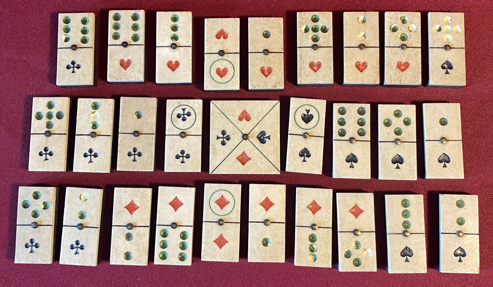 Rare Older Playing Card Dominos (1 of 5)