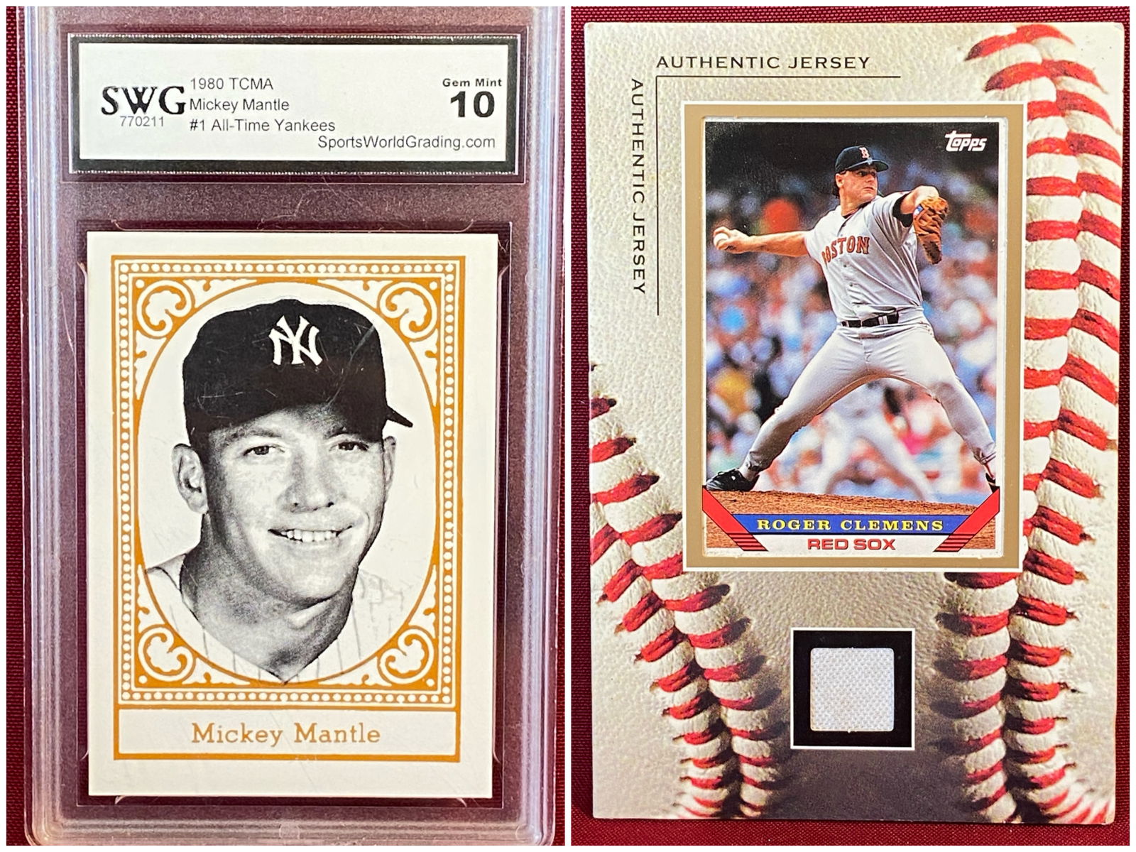 Graded 1980 TCMA Mickey Mantle #1 All-Time Yankees Baseball Card - GEM Mint 10 by SWG & Roger (1 of 4)