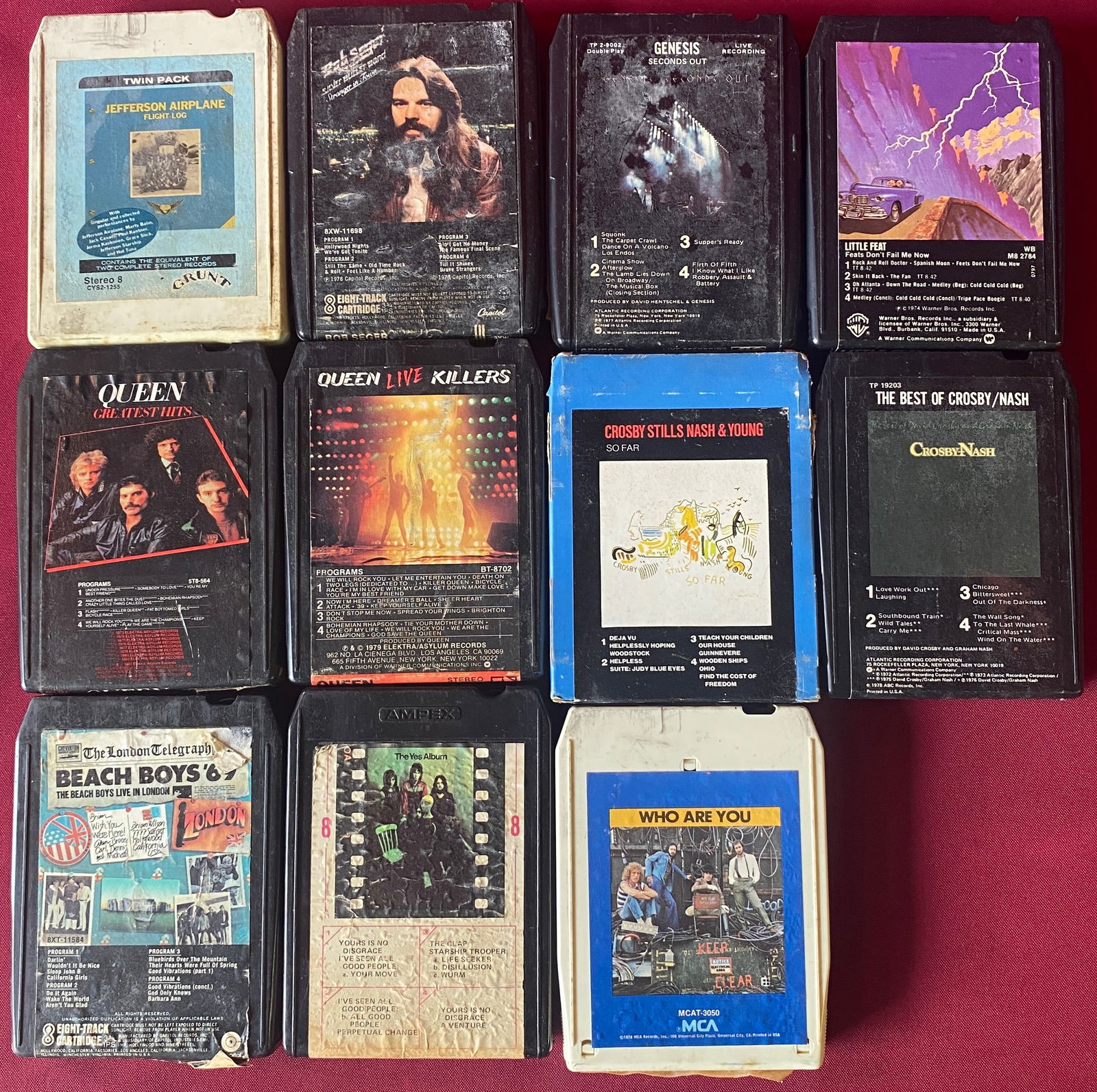 Eleven 8-Track Tapes - All Popular Artists & Bands (1 of 4)