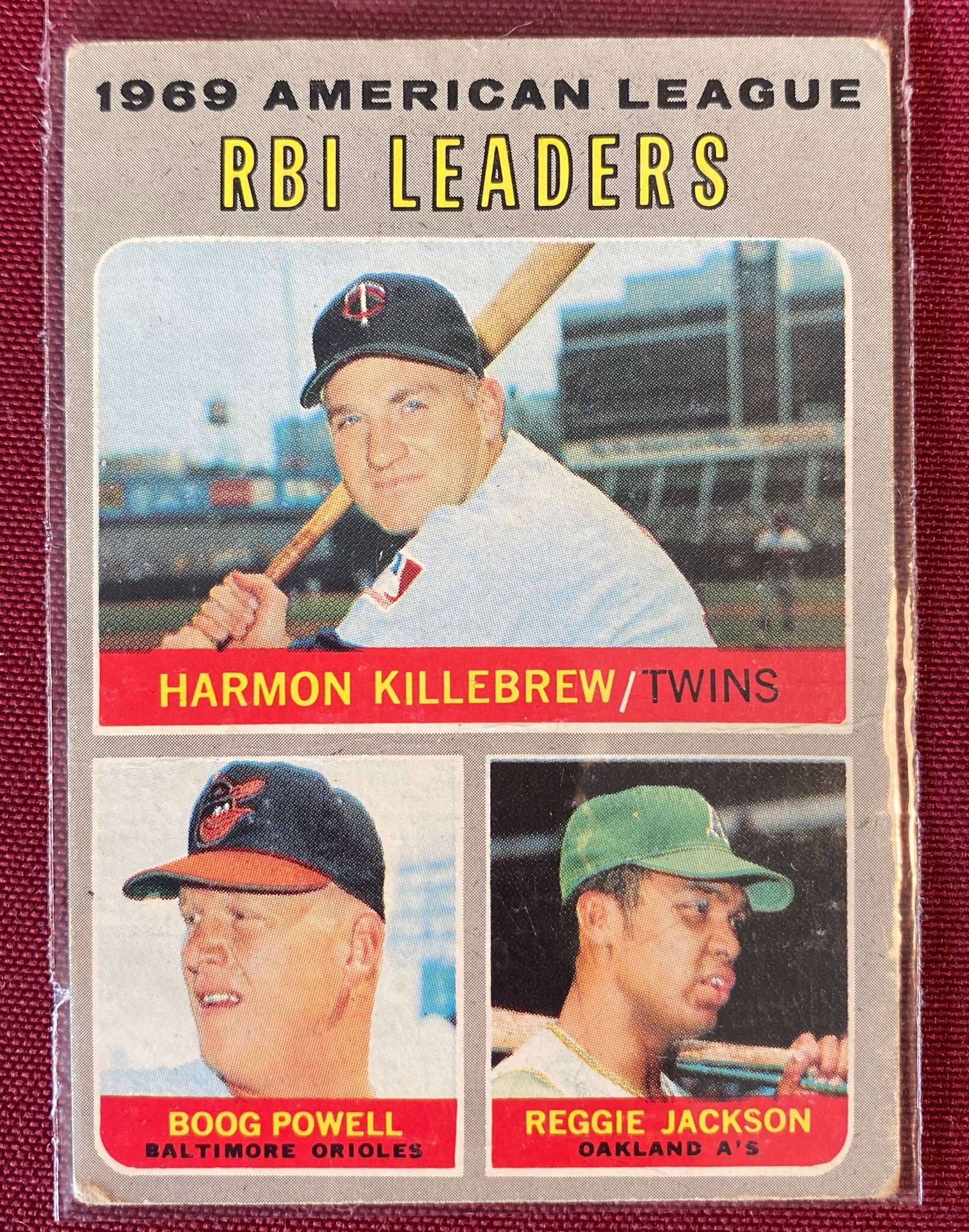 1970 TOPPS League Leaders Baseball Card #64 - Reggie Jackson, Harmon Killebrew, Frank Howard (1 of 4)