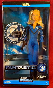Mattel Fantastic 4 Invisible Woman Barbie Doll in Original Box: Mattel Fantastic 4 Invisible Woman Barbie Doll in Original Box