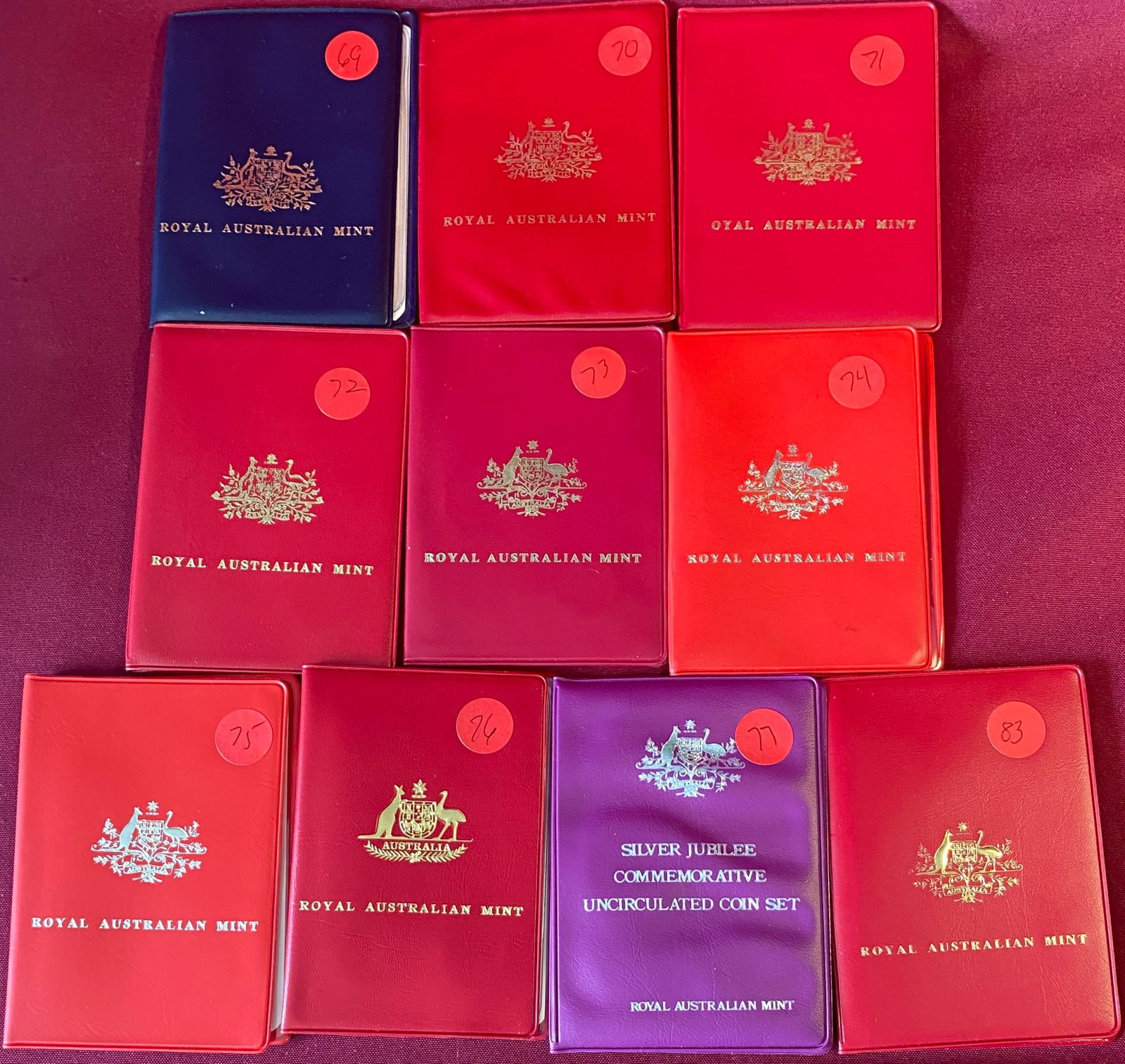 Ten Royal Australian Mint Proof Set - 1969-1977, 1983 (1 of 5)